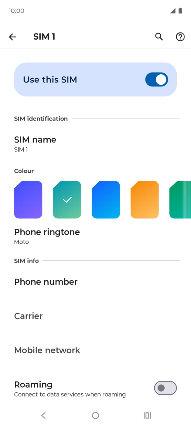 Slå på linjen og roaming