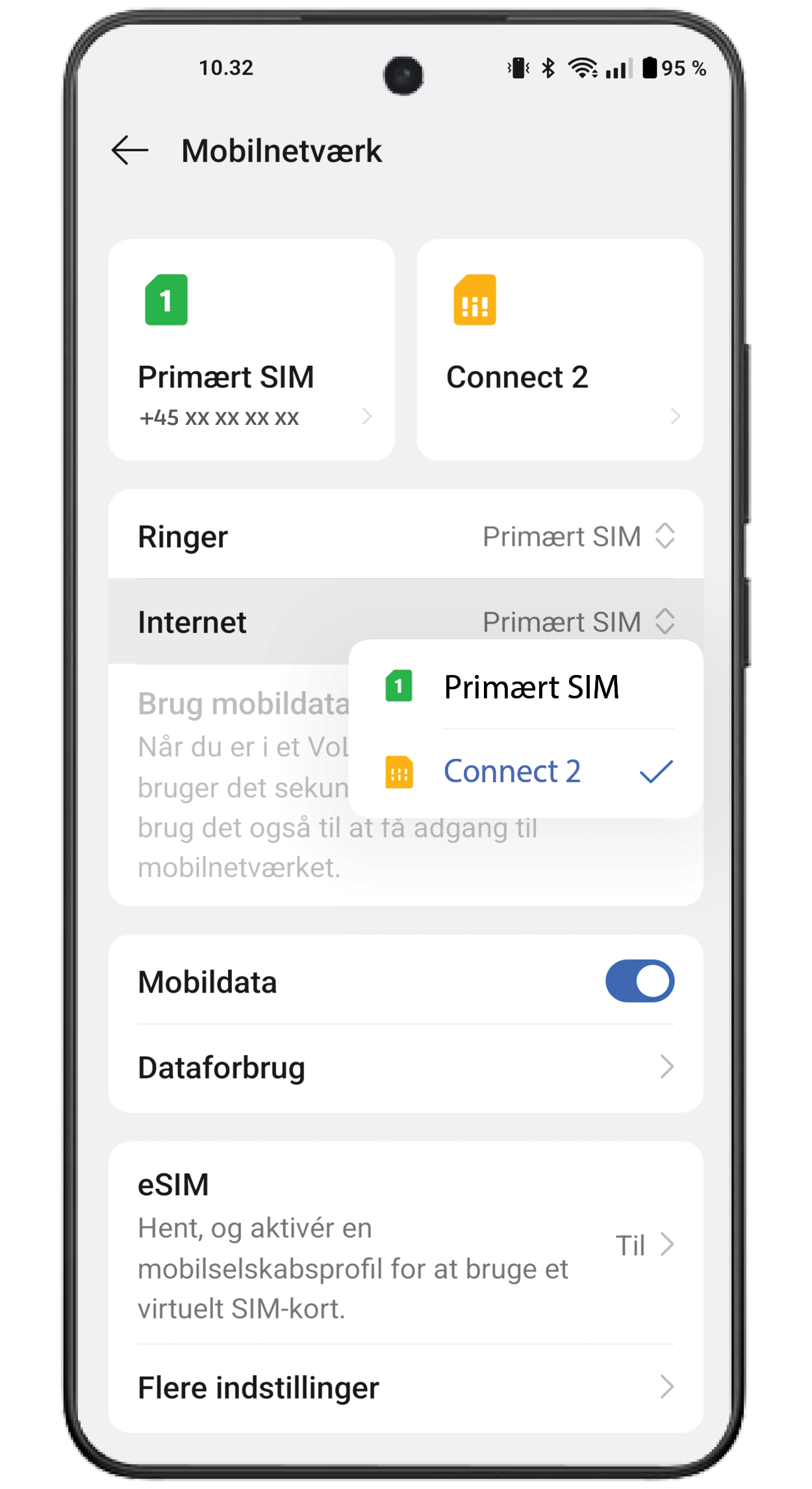 Velg LetiSim for mobildata