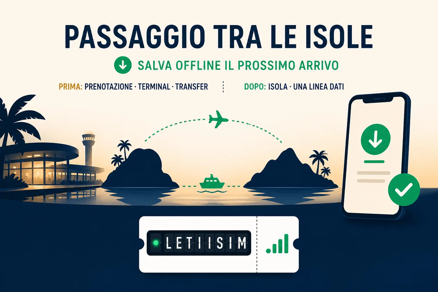 PASSAGGIO TRA LE ISOLE: SALVA OFFLINE IL PROSSIMO ARRIVO